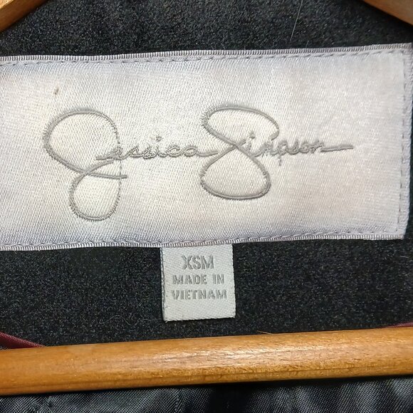 JESSICA SIMPSON Black Fitted Peacoat XSM- Like New. - Picture 7 of 8